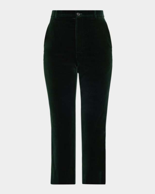 Velvet Flare Trousers